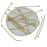 304-Stainless Steel Ball Head Pins 40x0.7 MM (10 Pieces) 21 Gauge Tarnish Resistant Gold Color For Jewellery Making Crafts